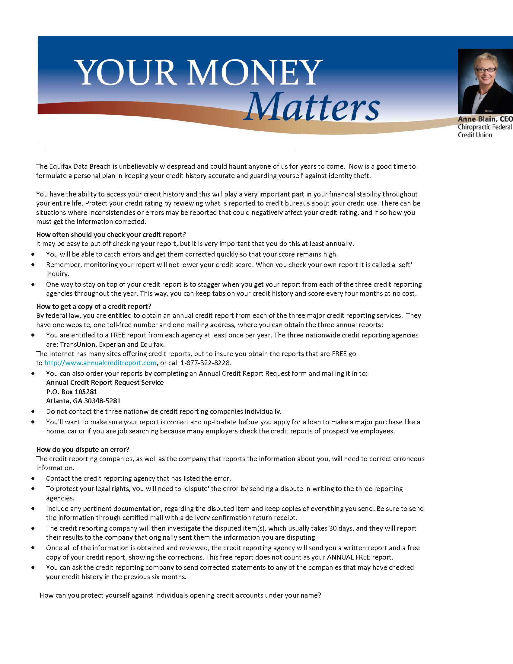 Your Money Matters!